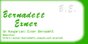 bernadett exner business card